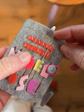 Nadelbuch "Katze und Sardinen" | Bastelvorlage