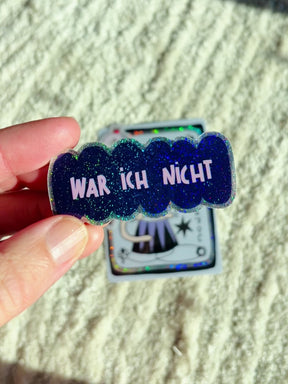 Glitzer Sticker "War ich nicht"