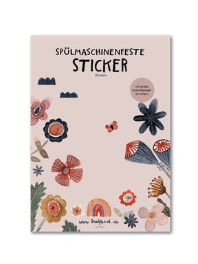 spülmaschinenfeste Aufkleber Blumen und Blüten
