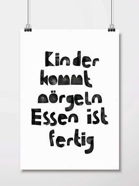 typoforsmiles Druck | Kinder kommt nörgeln