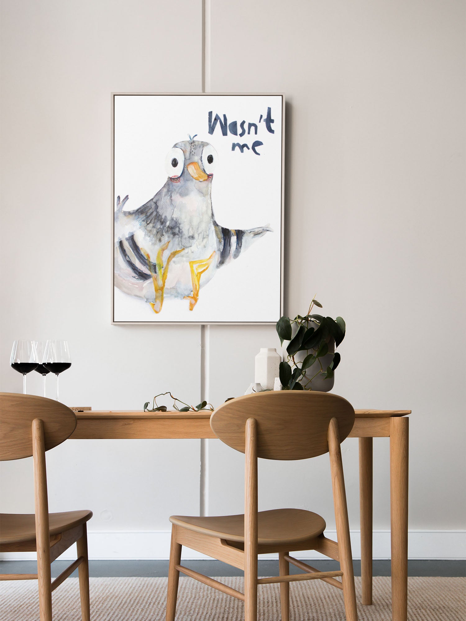 Mock Up Art Print Taube Halfbird