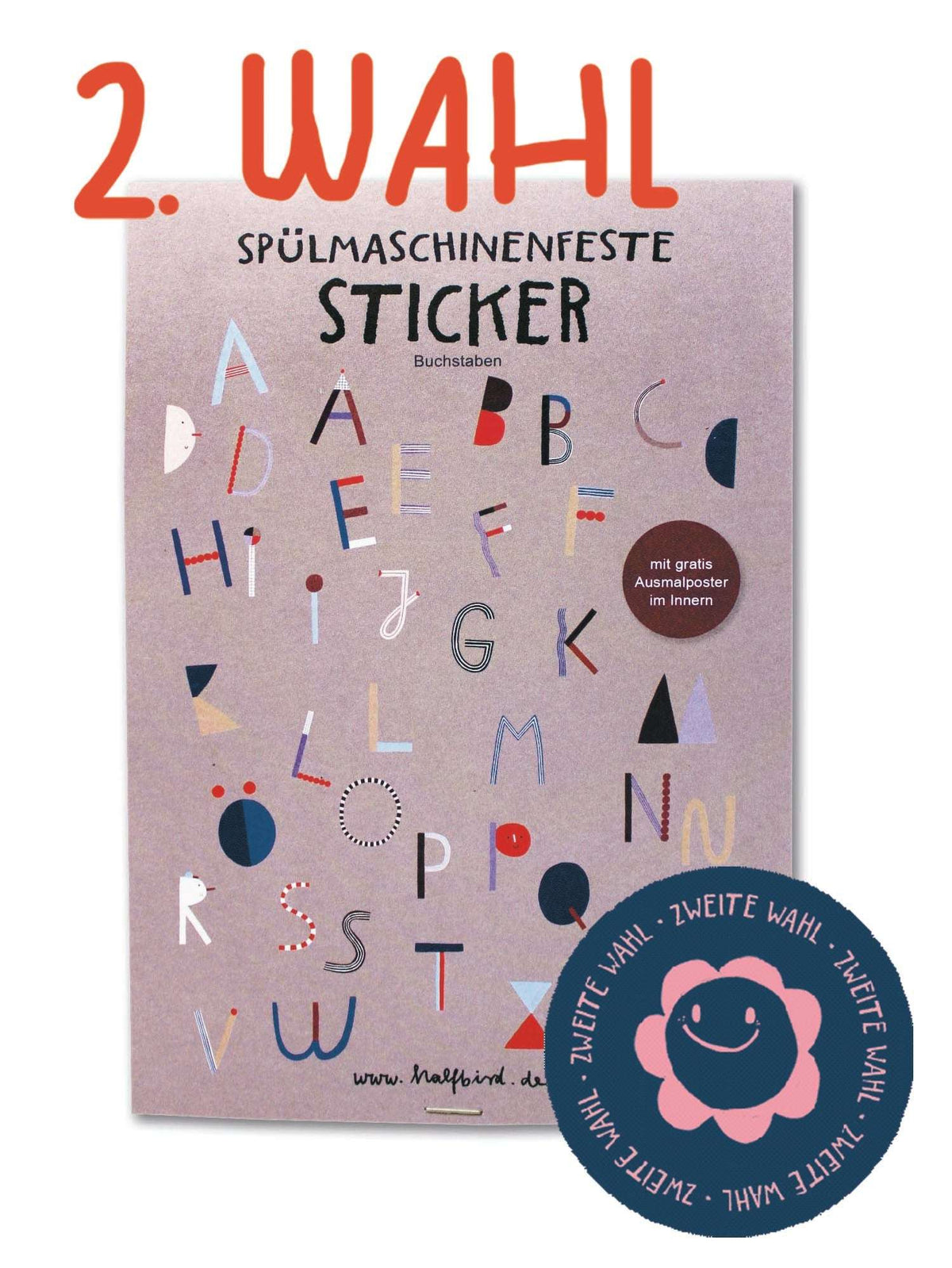 2. WAHL spülmaschinenfeste Sticker "ABC"