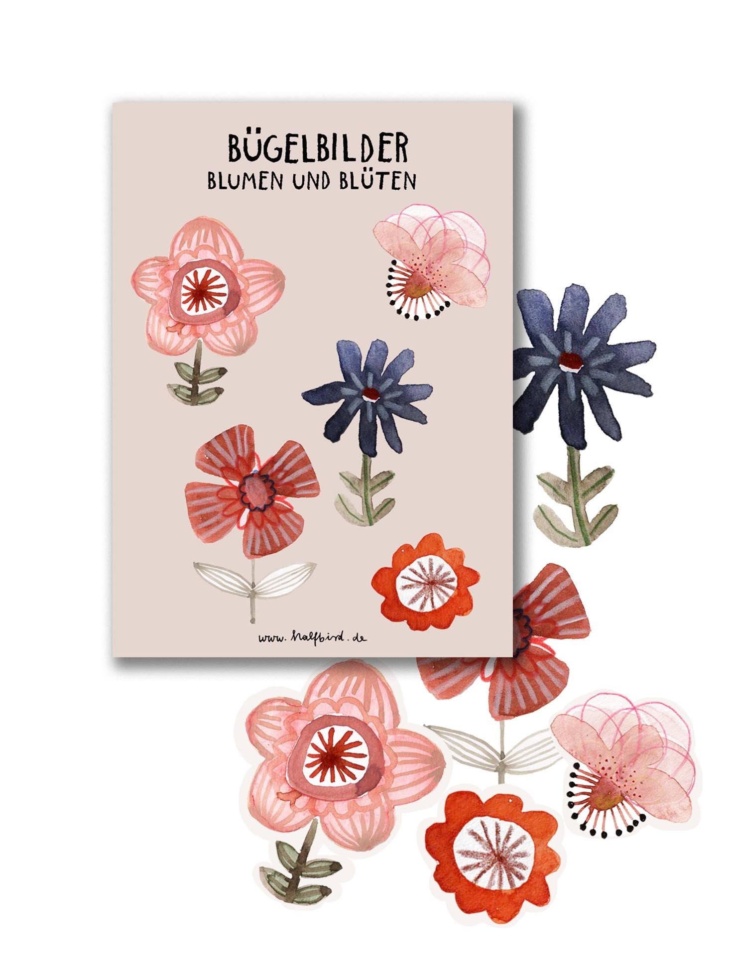 Bügelbilder Blumen und Blüten