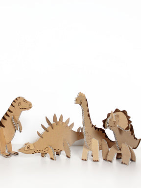 gebastelte Dinos aus Papier von halfbird