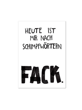 Postkarte "FACK"