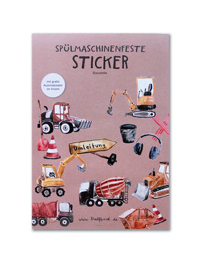 spülmaschinenfeste Sticker "Baustelle"