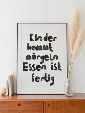 typoforsmiles Druck | Kinder kommt nörgeln